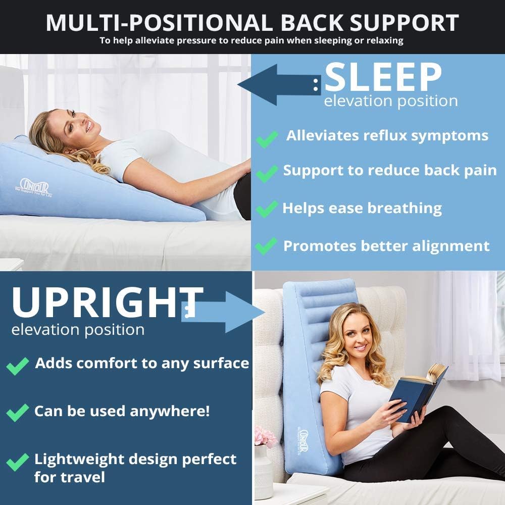 Contour Inflatable Back Support Wedge Cushion