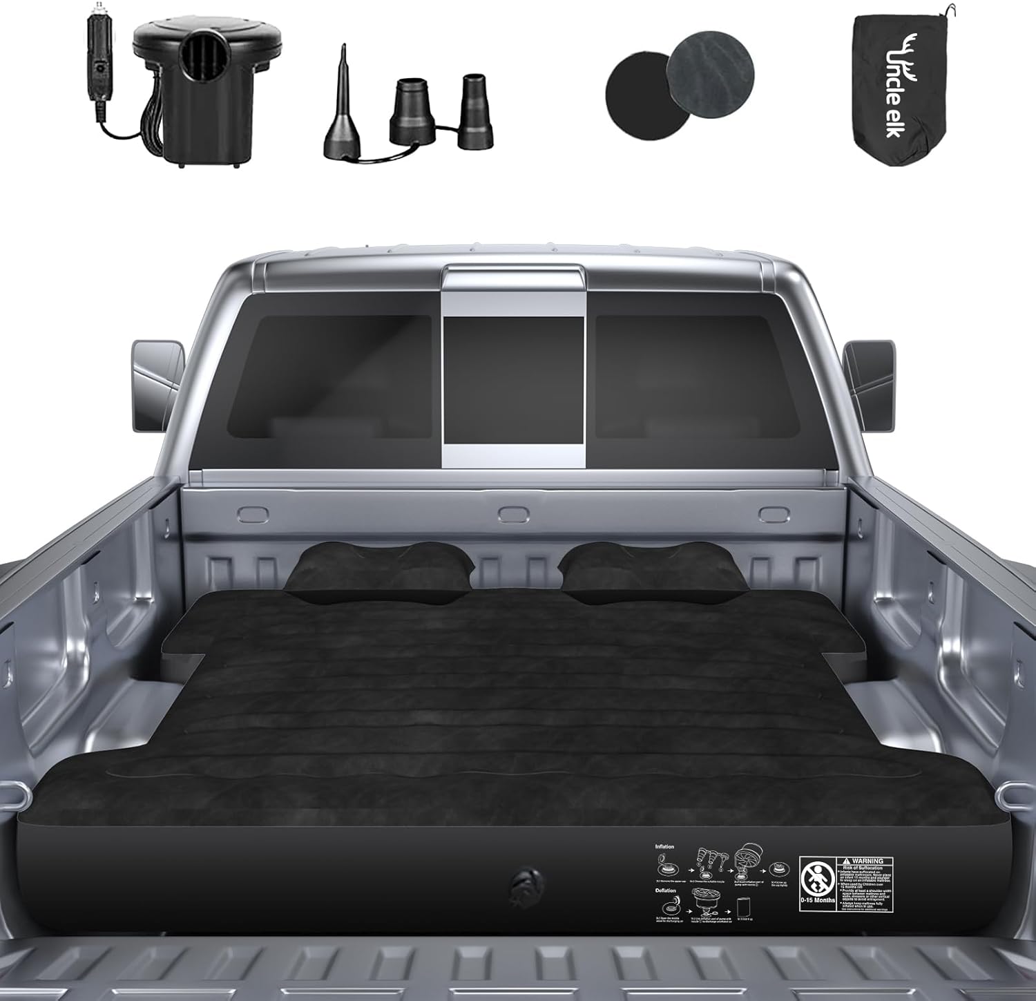 Uncle Elk Truck Bed Air Mattress with Pump and 2 Pillows 1
