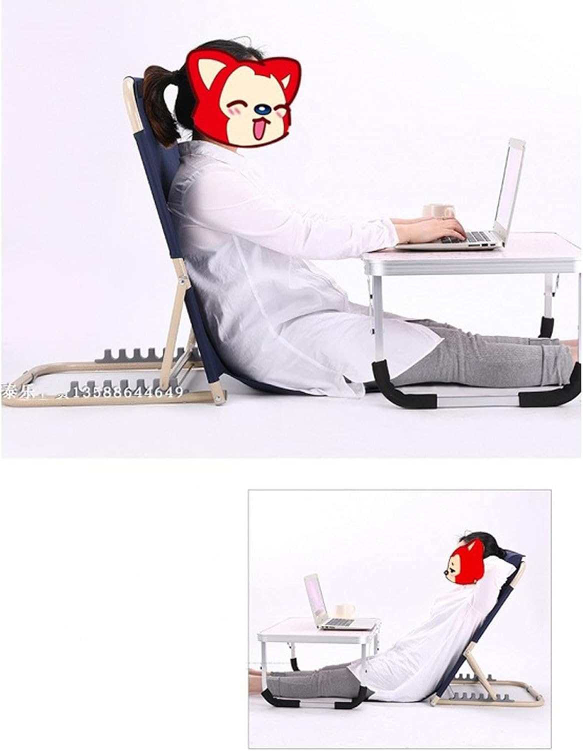 Adjustable Padded Foldable Backrest for Travel and Home Use