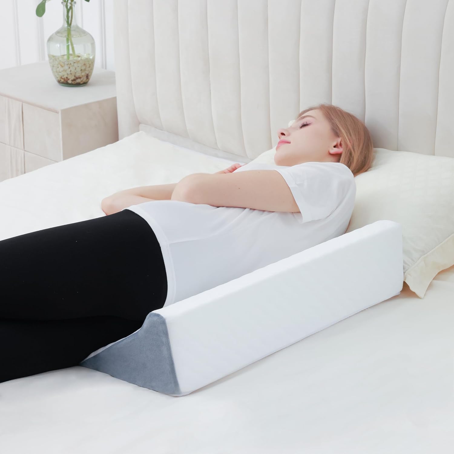 Flyxunfri Bed Wedge Pillow for Pregnancy and Post Surgery Support