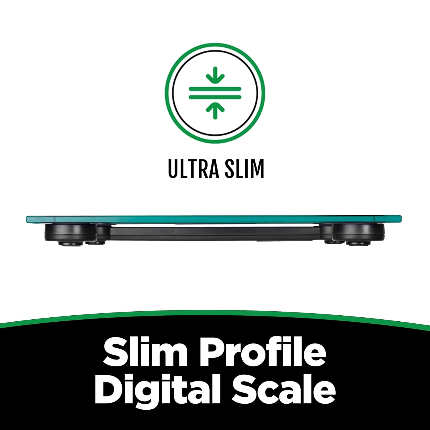 Poplar Digital Bathroom Scale with Clear Glass Platform