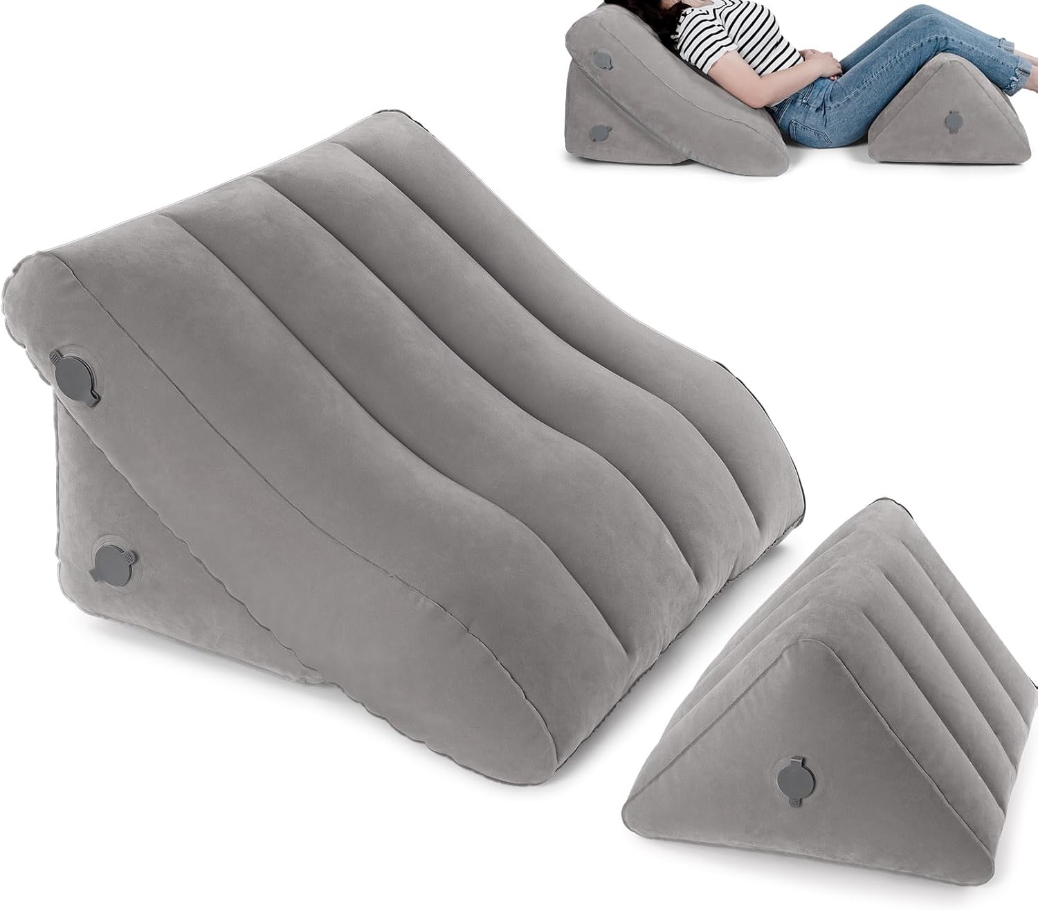 USHMA Inflatable Wedge Pillow Set - Travel Pain Relief