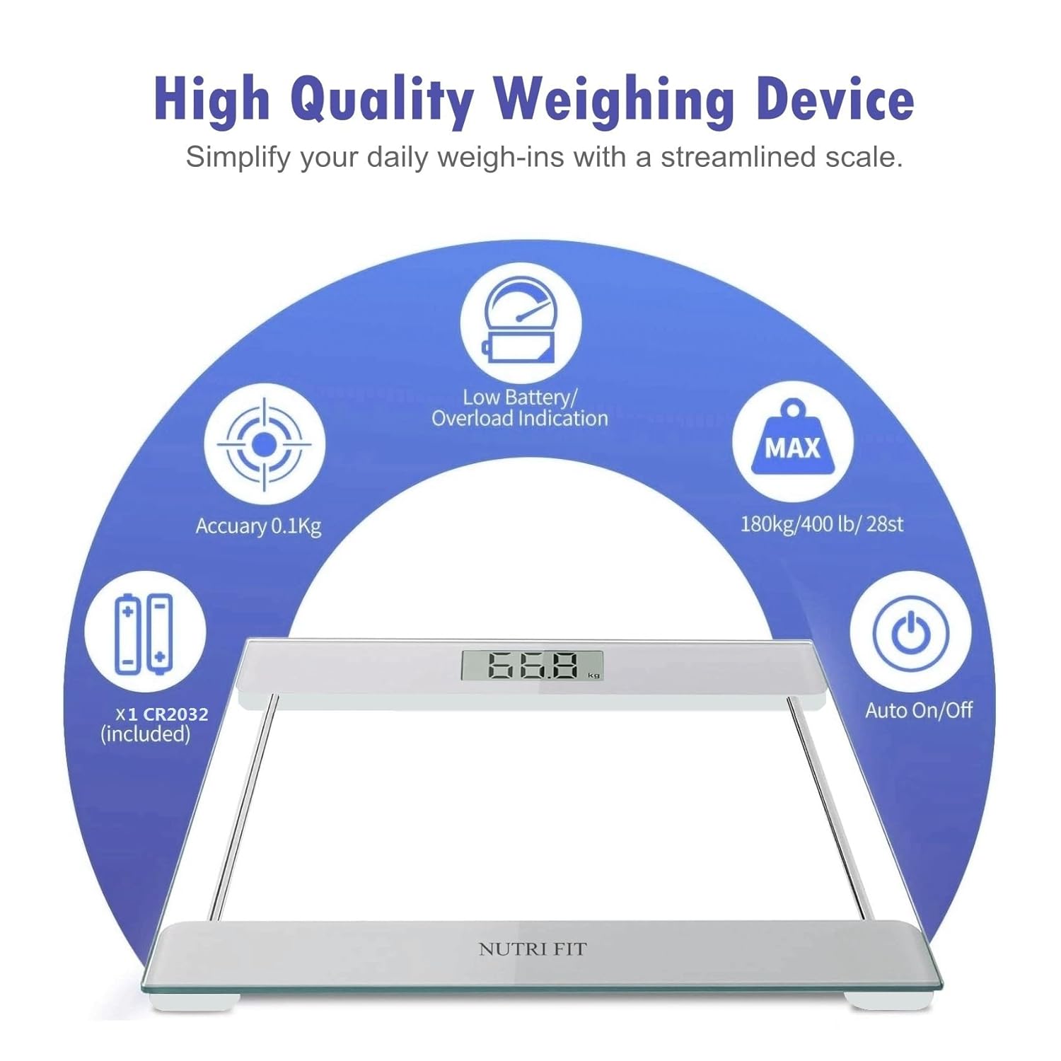 NUTRI FIT Digital Body Scale for Weight Loss
