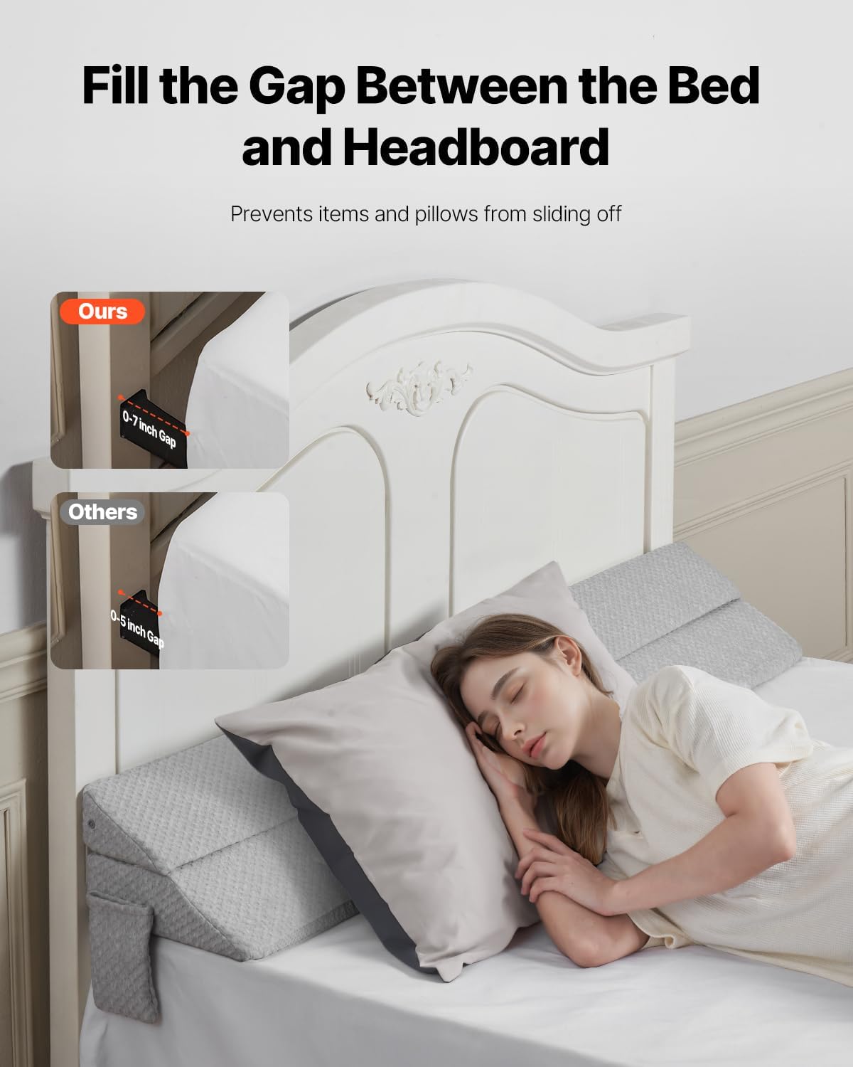 VEVOR Bed Gap Filler Pillow for Headboard