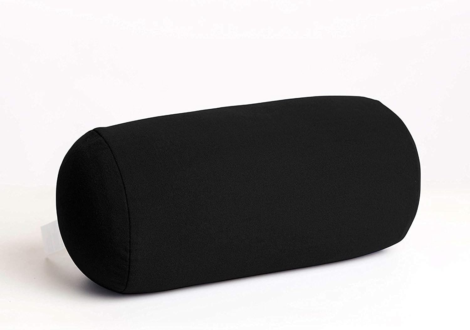 Bookishbunny Microbead Roll Pillow with Zipper Cover Black