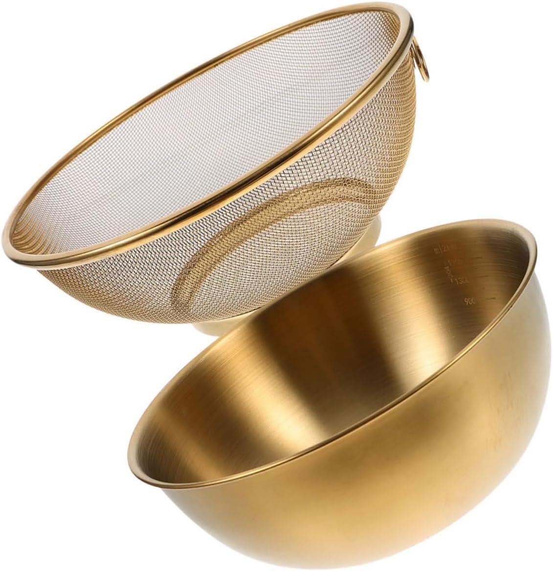 VINTORKY 1 Set Mini Golden Colander with Bowl