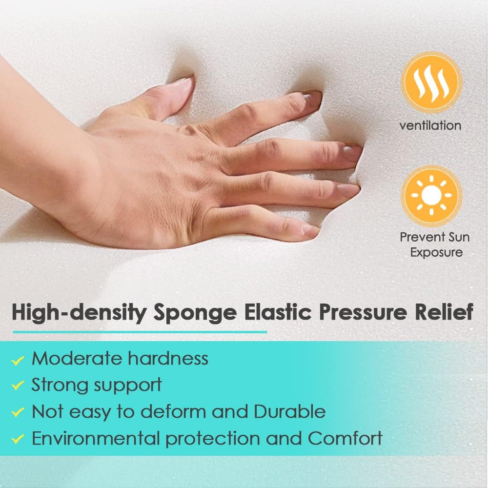 NEPPT Blue Gel Pillow Wedge for Back Pain Relief