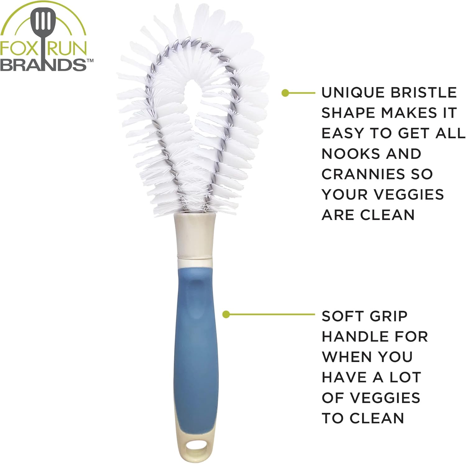 Fox Run Vegetable Cleaning Brush with Rubber Handle 1