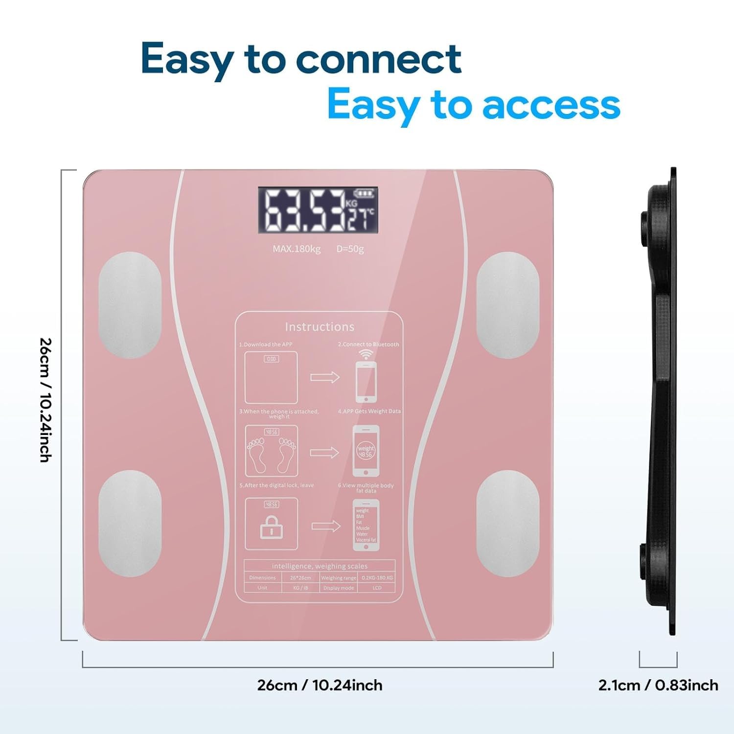 ChuangMaiShi Intelligent Body Fat Scale with Bluetooth