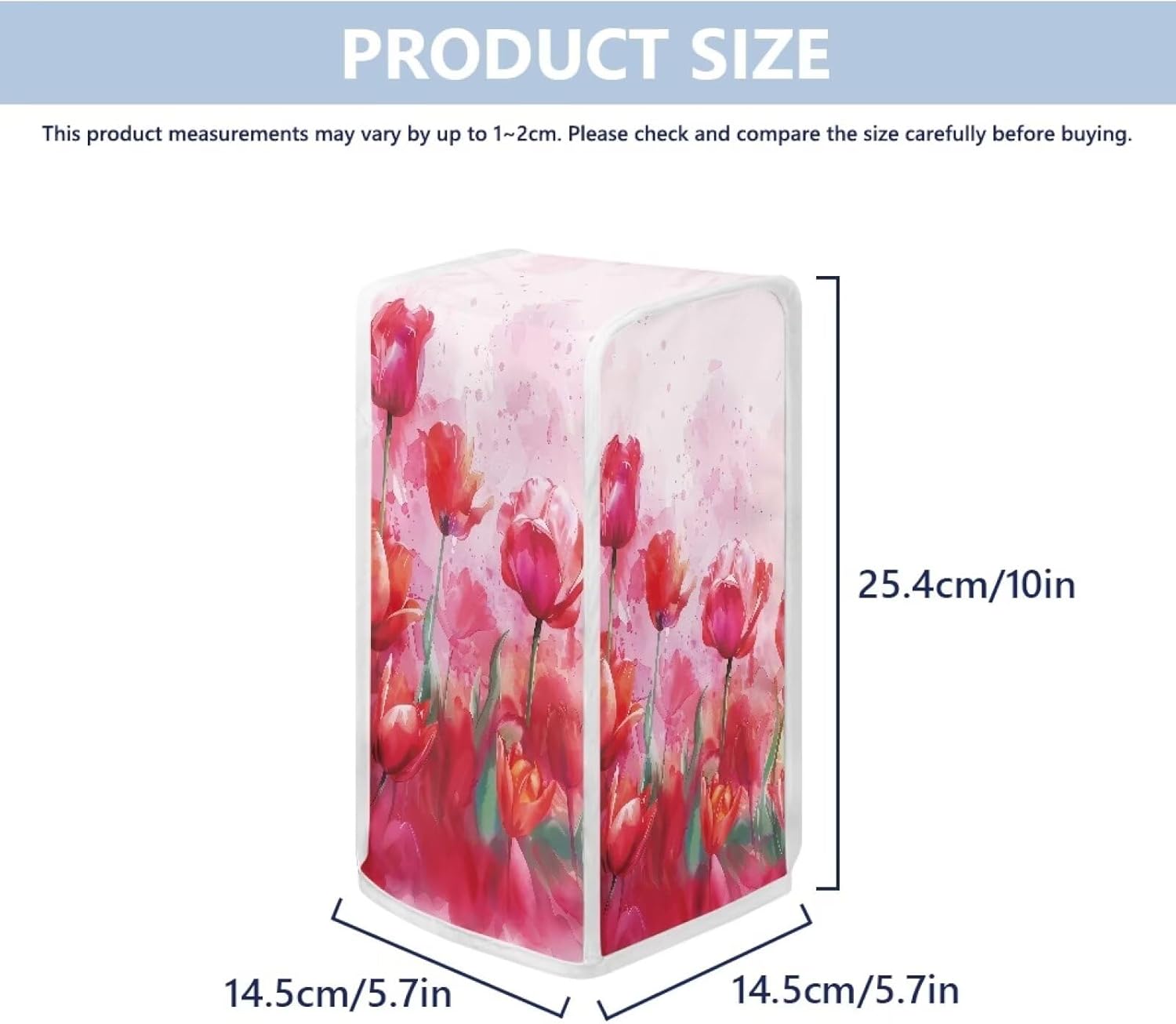 TODIYADDU Red Tulip Electric Can Opener Cover