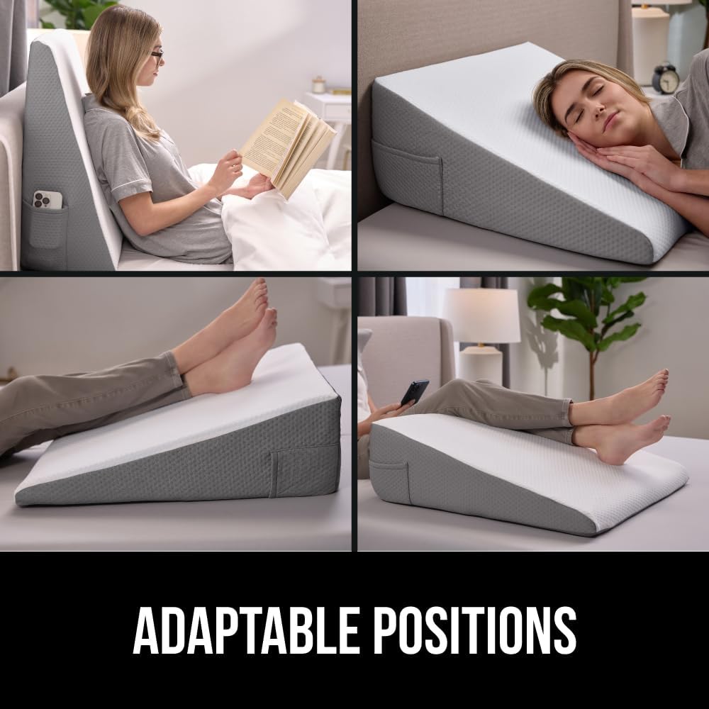 GORILLA GRIP Bed Wedge Pillow for Sleeping
