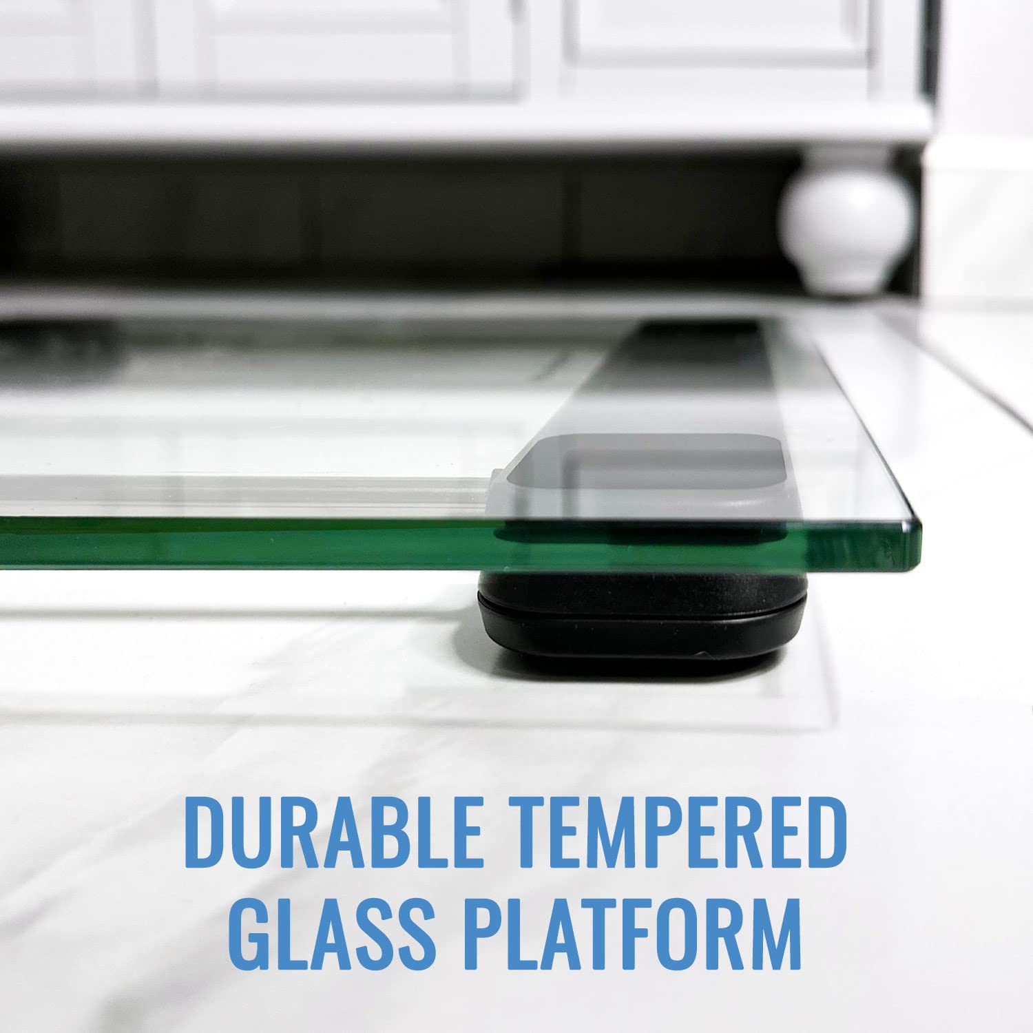 DMI Tempered Glass Digital Scale with Auto-on 440 LBS Capacity