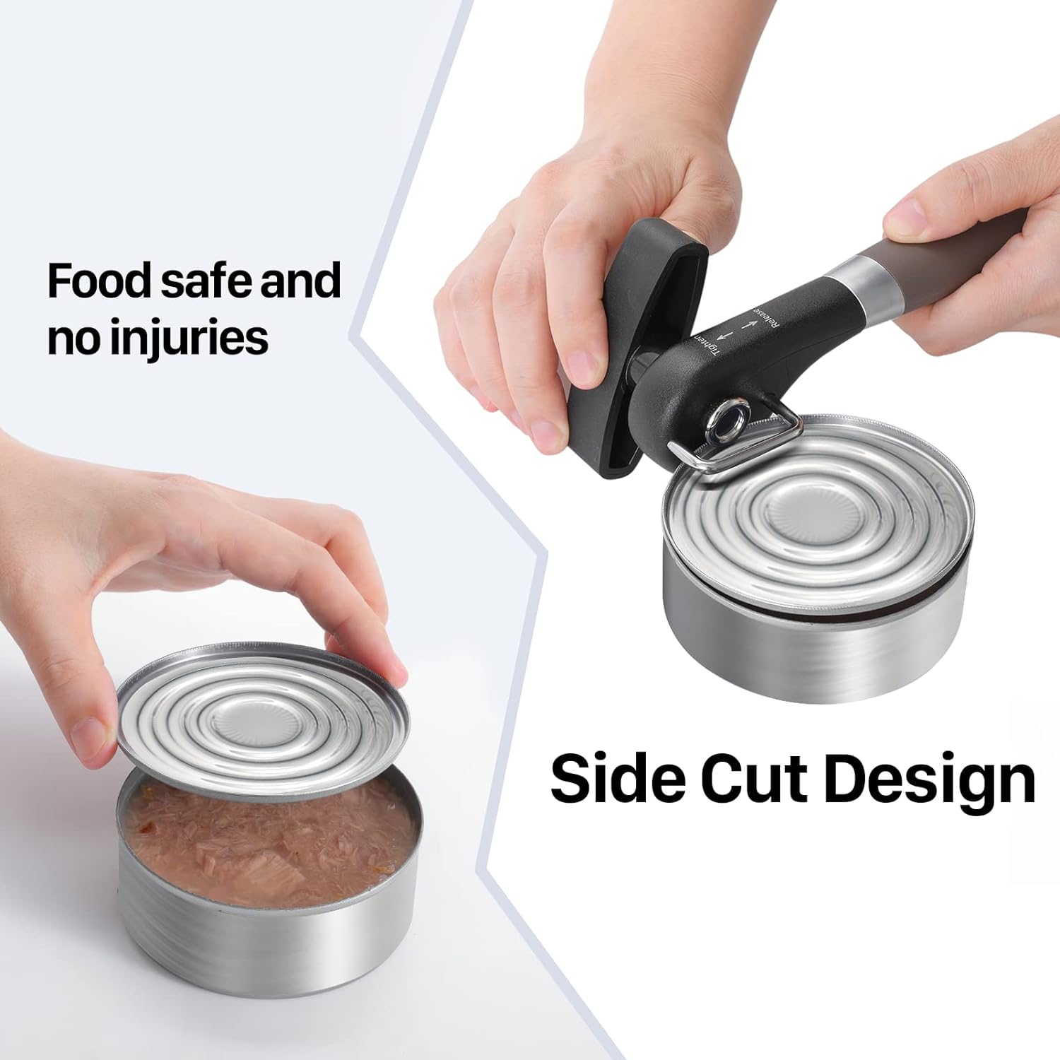 Beneno Smooth Edge Manual Can Opener with Durable Blade and Non-Slip Handle