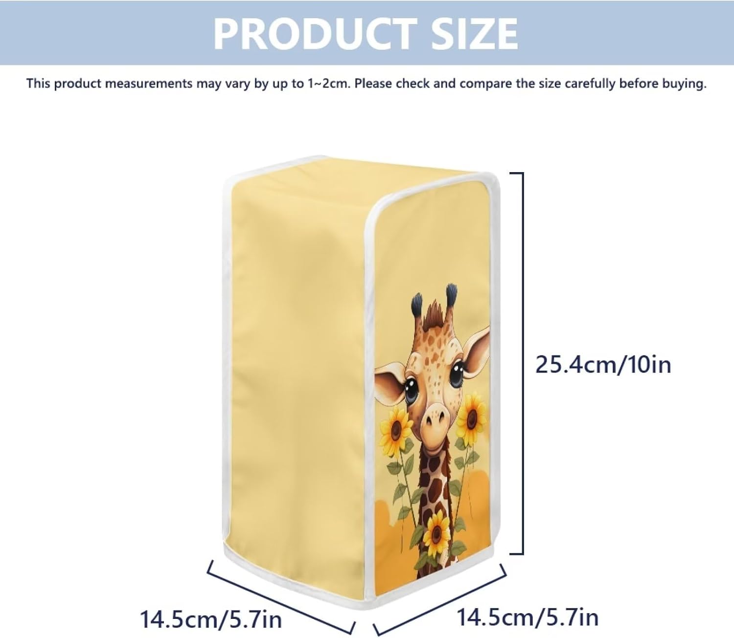 Giraffe Print Electric Can Opener Cover - Waterproof Stain Resistant Easy to Clean