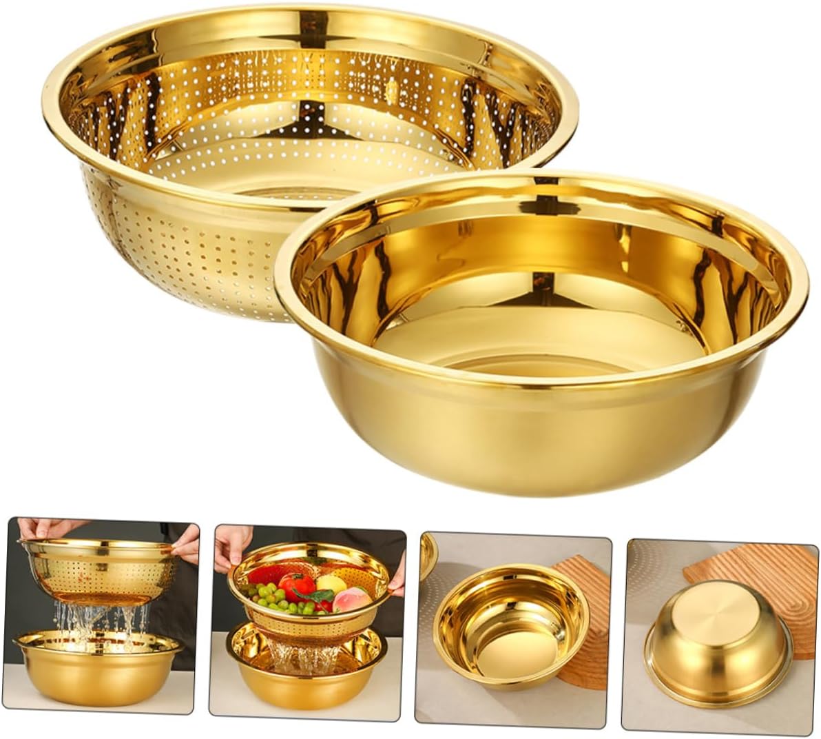 SHOWERORO Fine Mesh Stainless Steel Colander