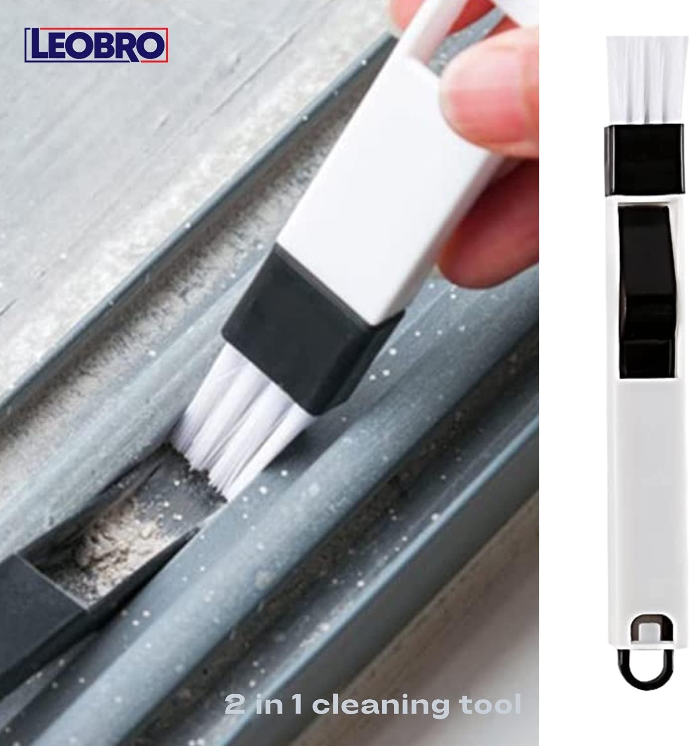 LEOBRO Hand Held Groove Gap Cleaning Brushes Pack of 4