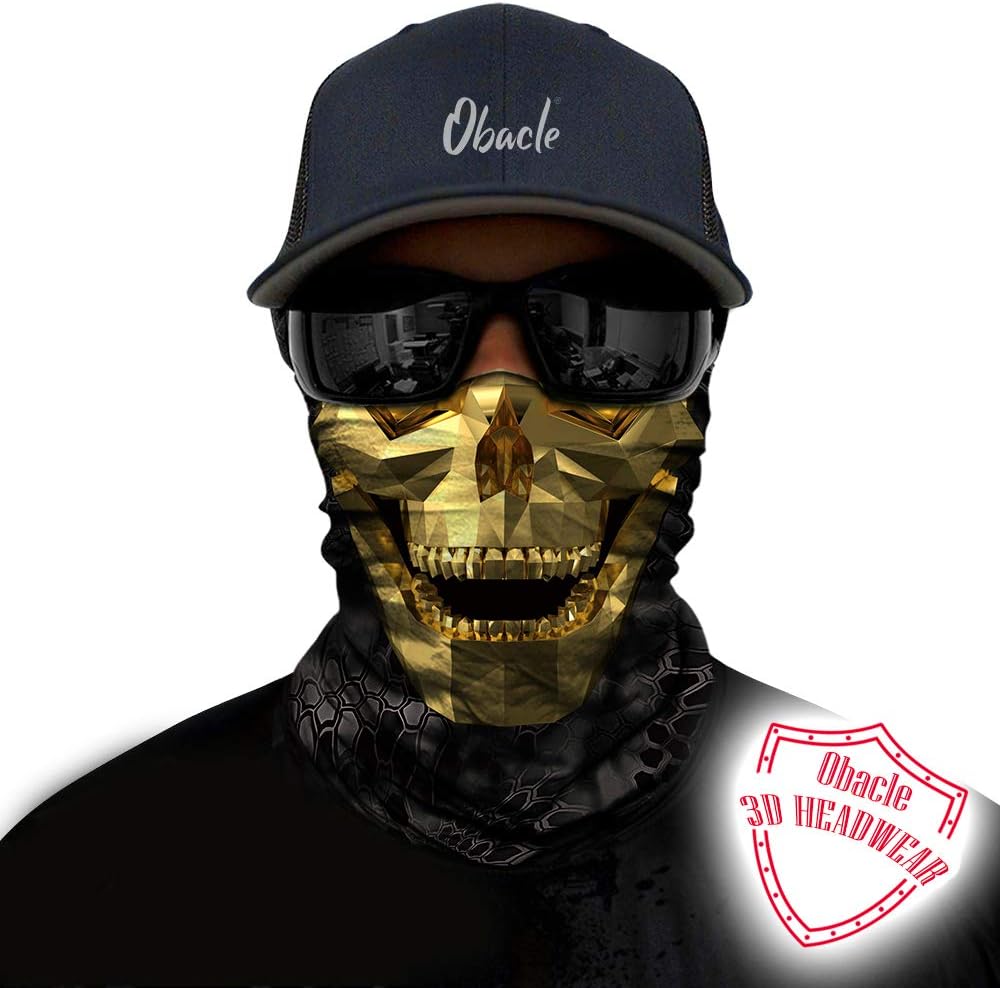 Obacle 3D Face Mask Neck Gaiter Multi-Use for Men Women