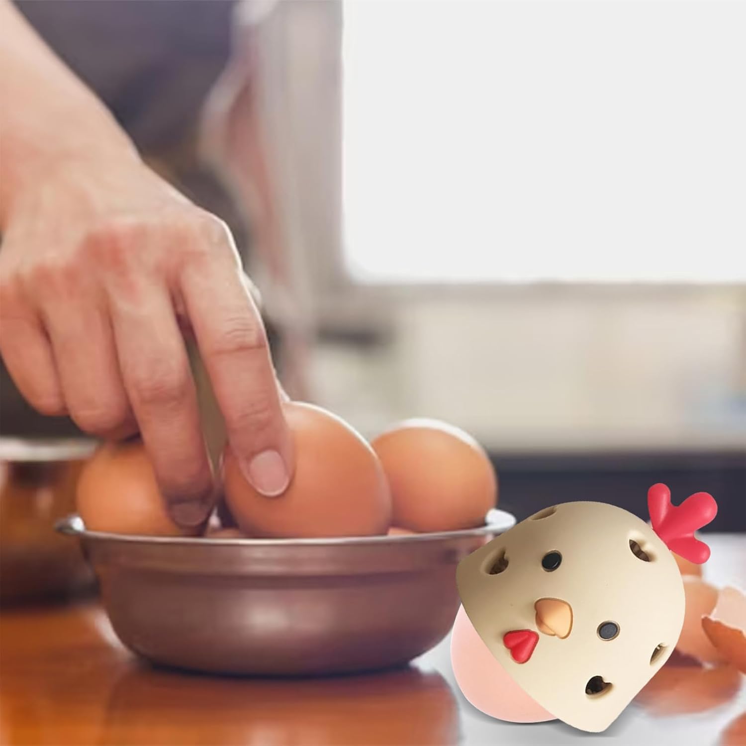 Cute Egg Scrubber Chicken Shape for Fresh Eggs