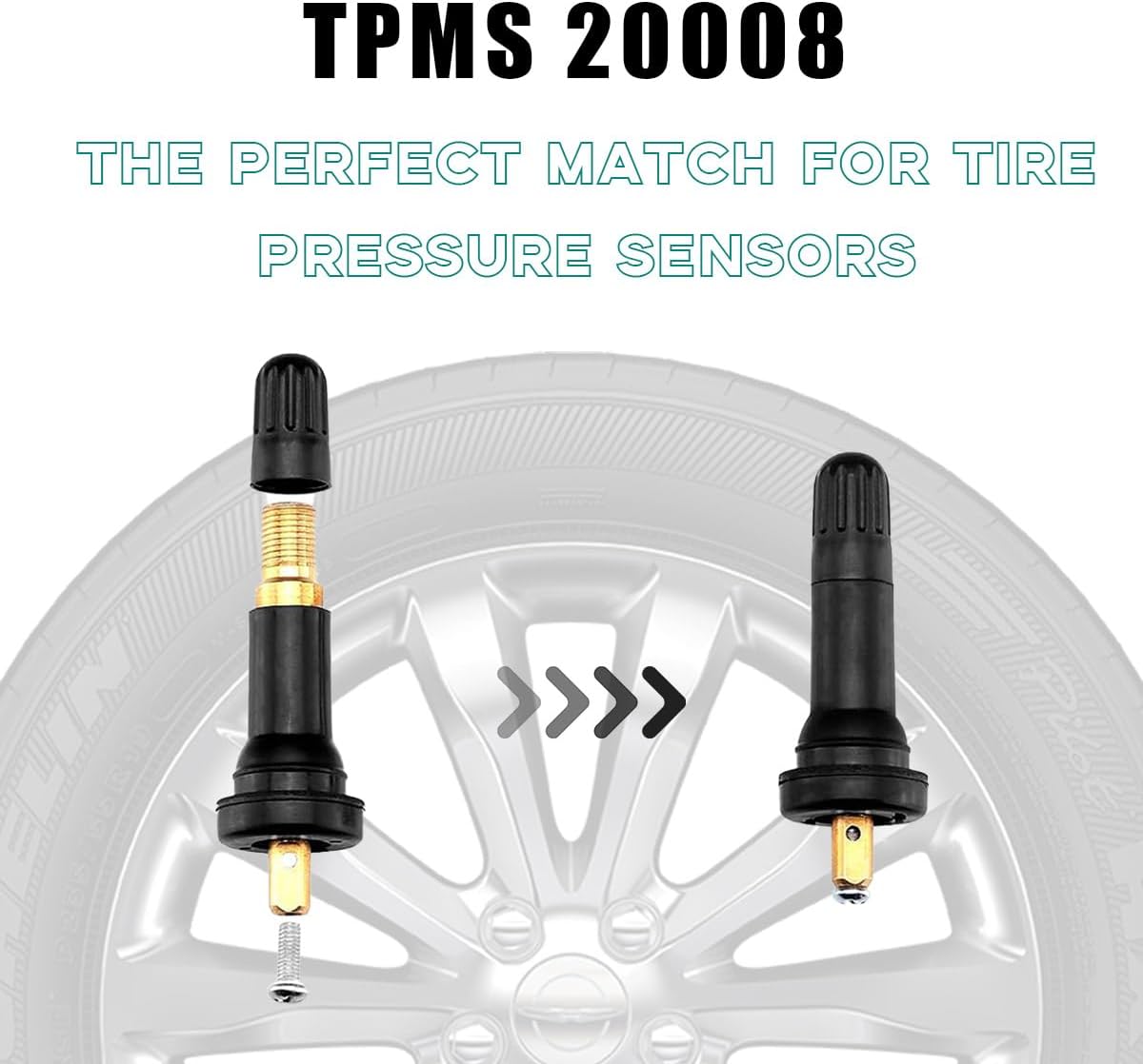 Sylvil 10PCS TPMS 20008 Valve Stem Replacement
