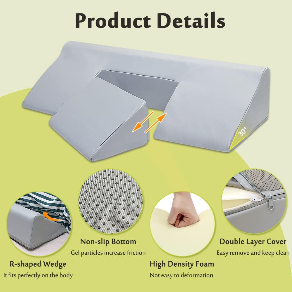 NEAUDE Medical Foam Wedge for Bed Sores and Pressure Relief