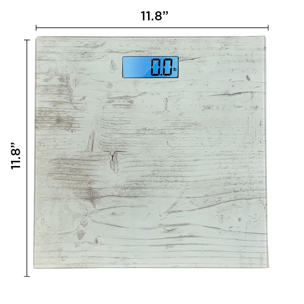yaco CAMEO Digital Bathroom Scale with LCD and Tempered Glass