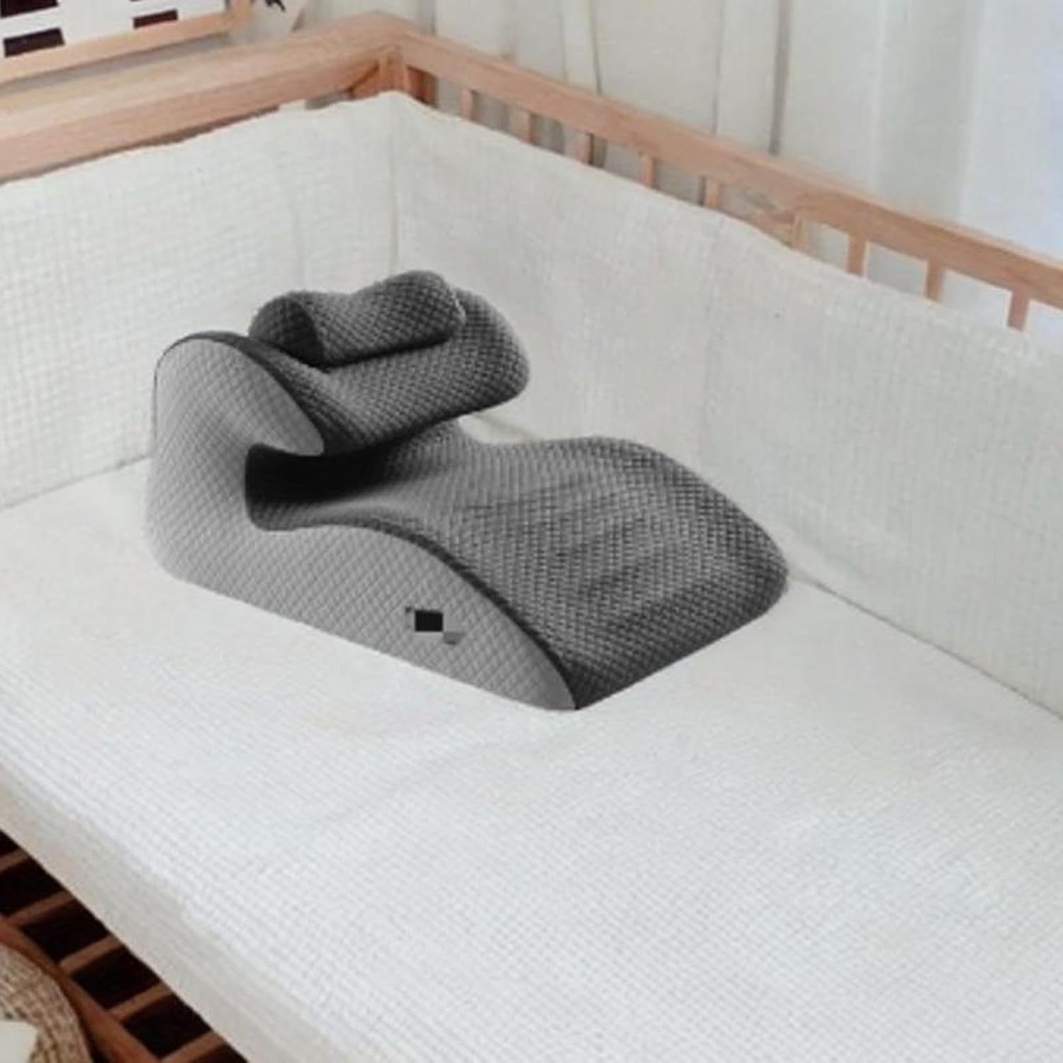 Memory Foam Bed Wedge Pillow for Prone Support Gray