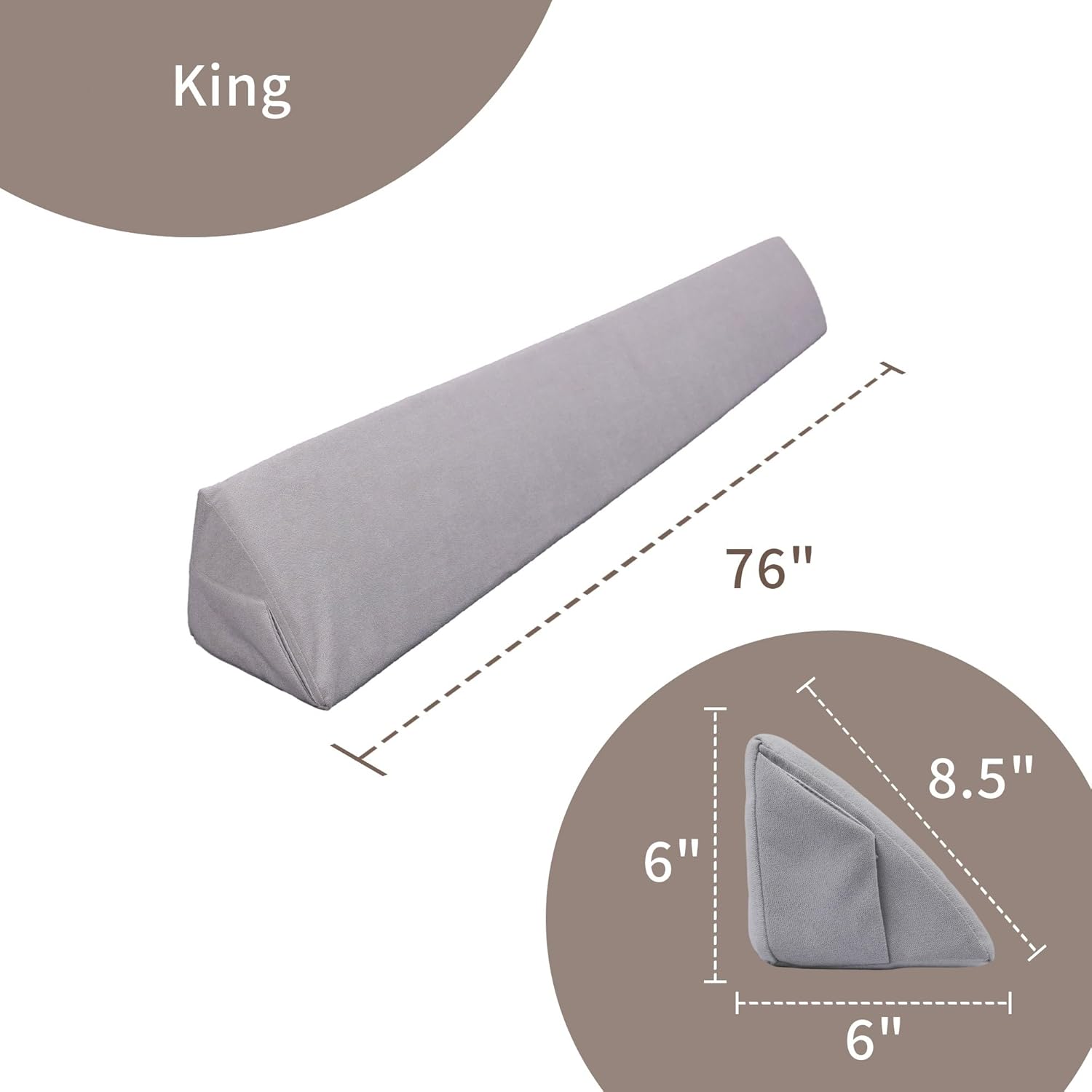Aurako Triangular Bed Wedge Pillow for Head Foot Side Support
