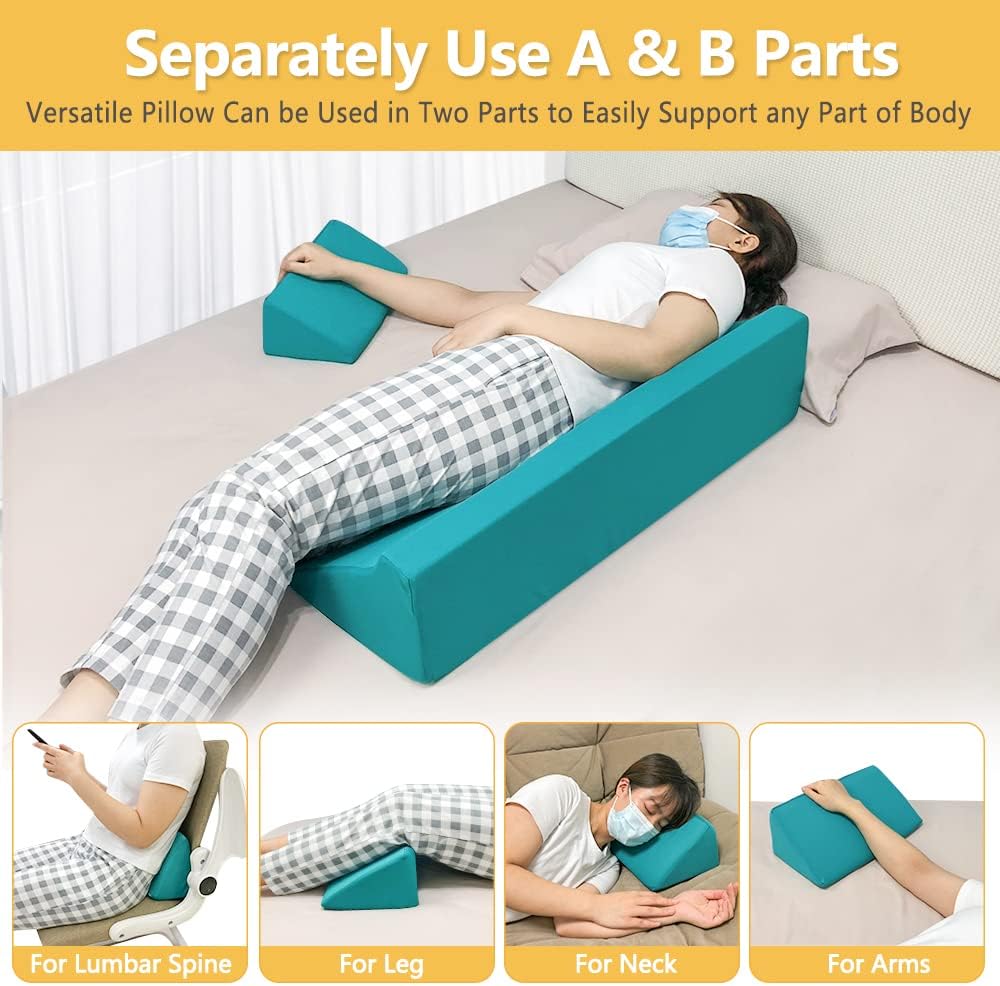NEAUDE Bed Sore Prevention Wedge Pillow with Detachable Design