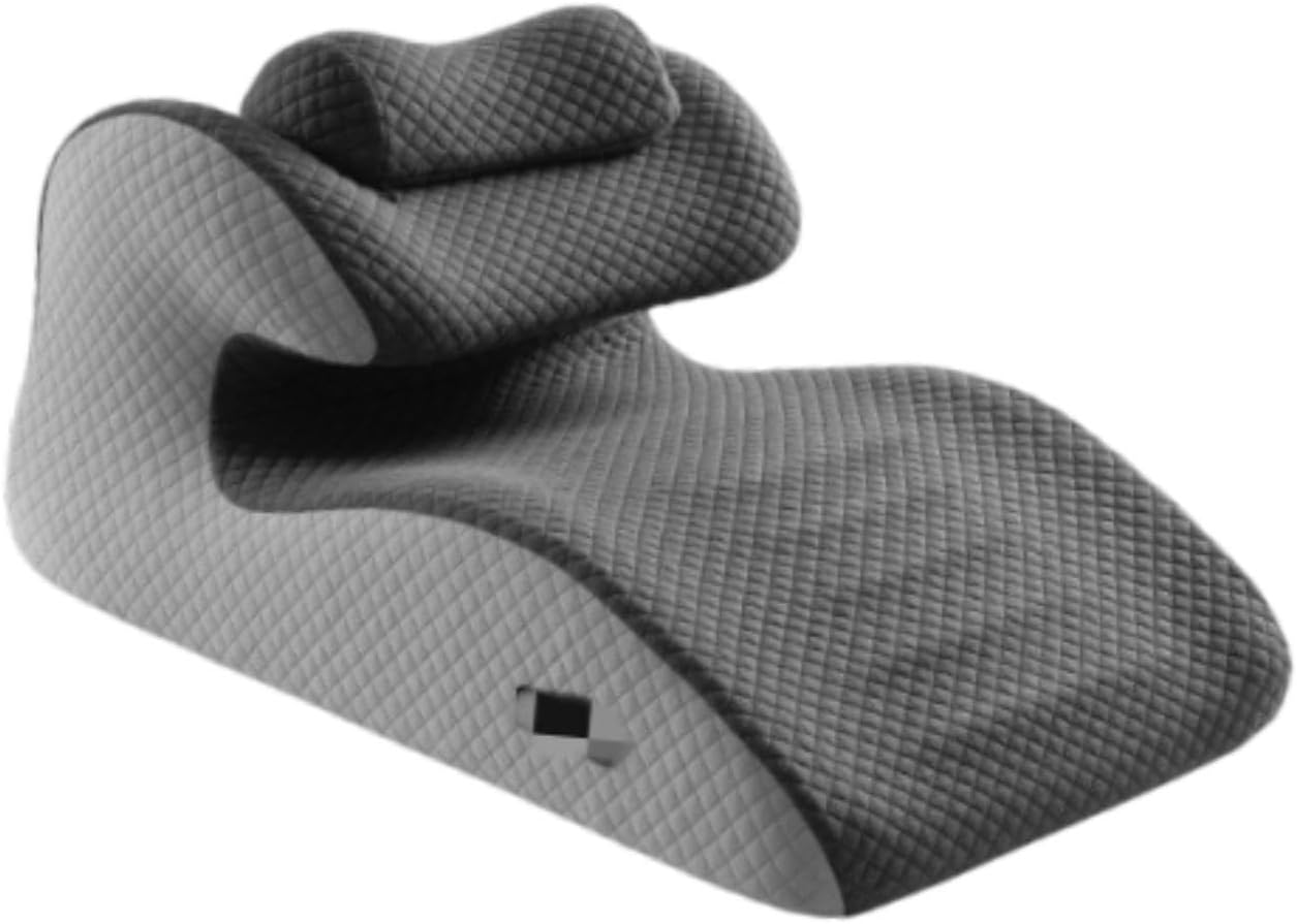 Memory Foam Bed Wedge Pillow for Prone Support Gray