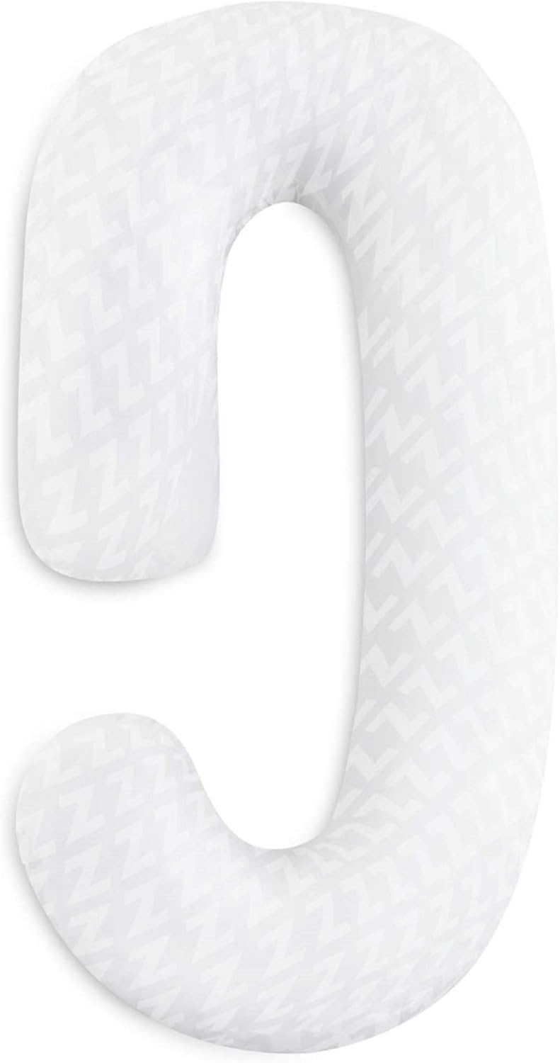 MALOUF Z Total Body C-Shape Pregnancy Pillow White