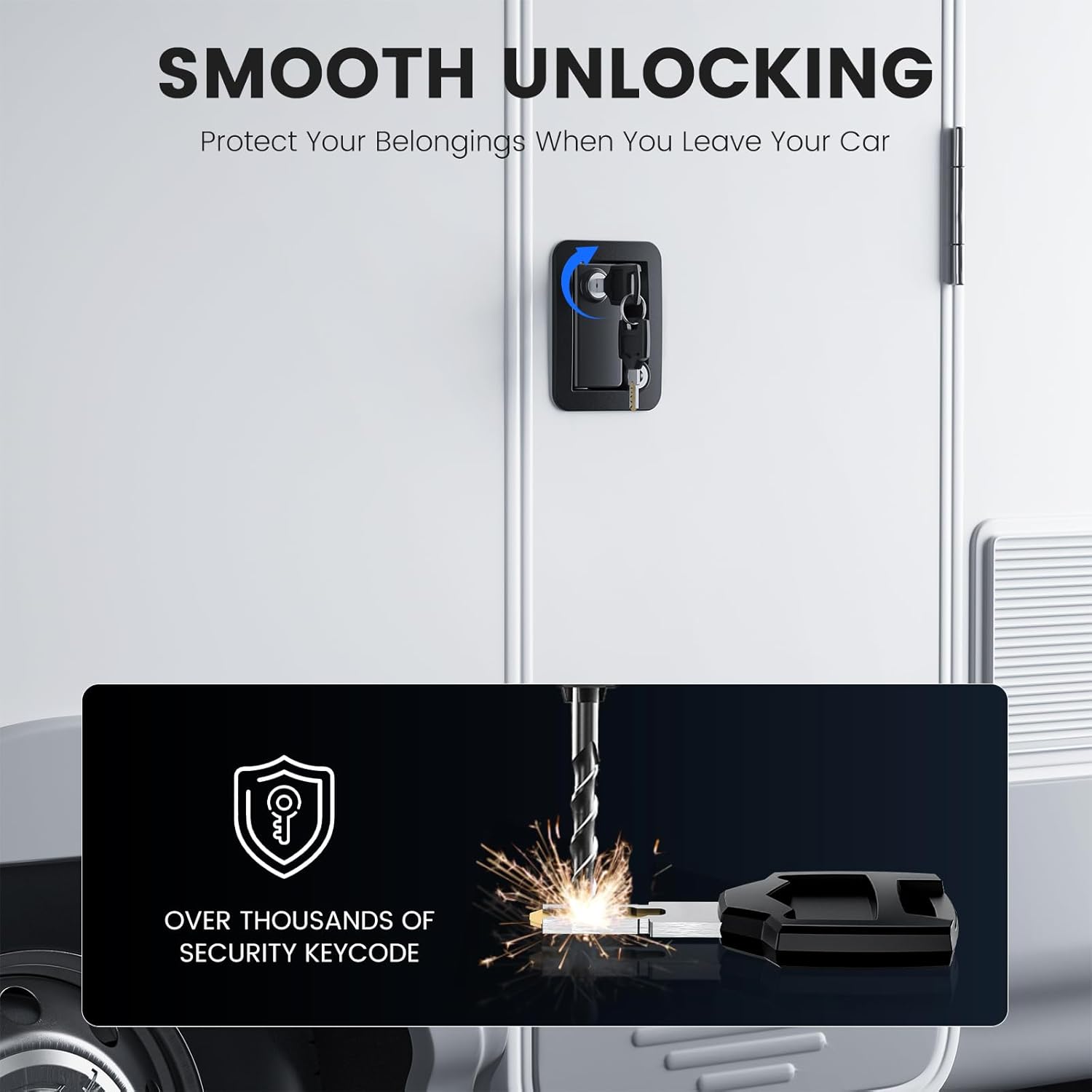 HZRVTECH RV Door Lock Replacement with 4 Keys 1