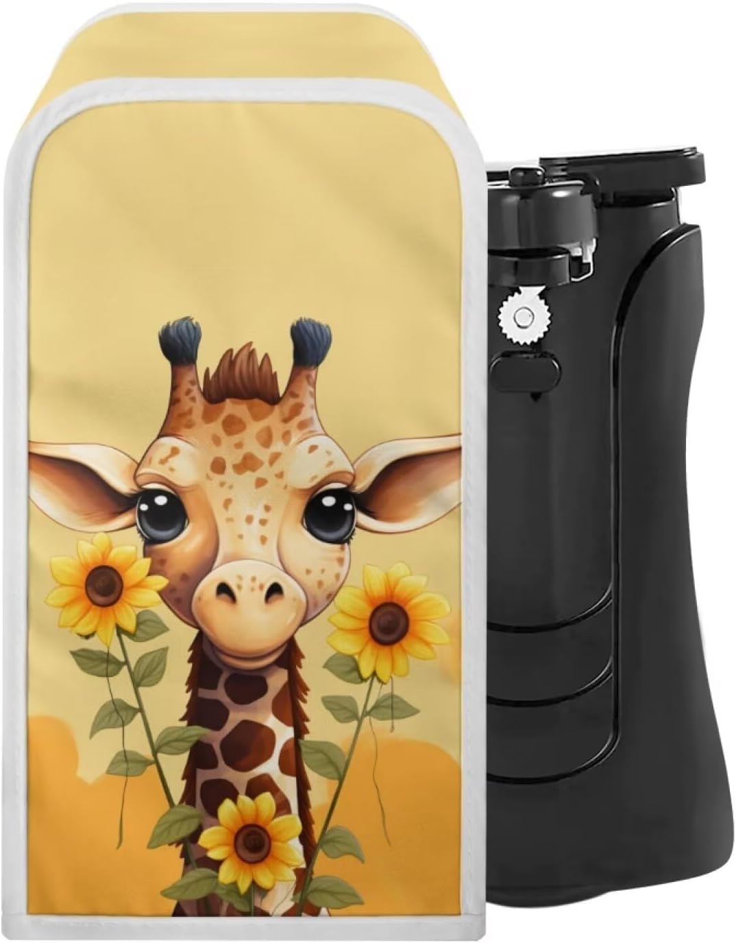 Giraffe Print Electric Can Opener Cover - Waterproof Stain Resistant Easy to Clean