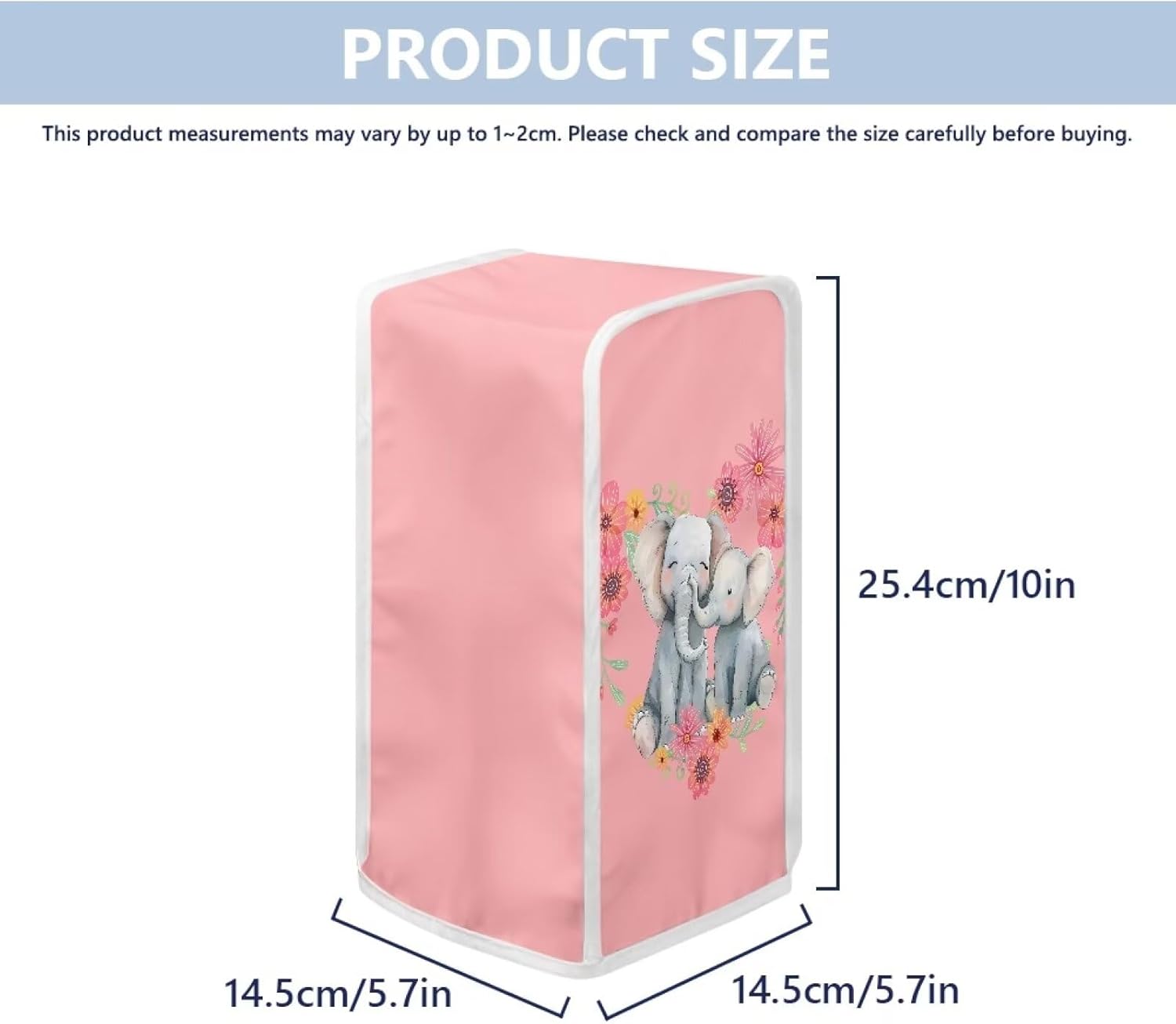 Suhoaziia Can Opener Dust Cover with Elephant Flowers Pattern 1