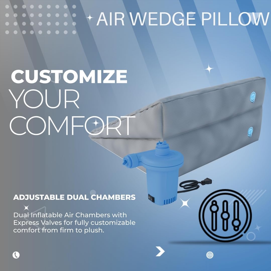 Thomasville Boyd Sleep Dual Chamber Air Wedge Pillow
