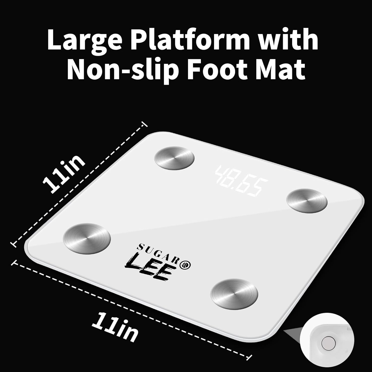 SugarLee Smart Body Fat Scale with 6mm Glass 500 LBS