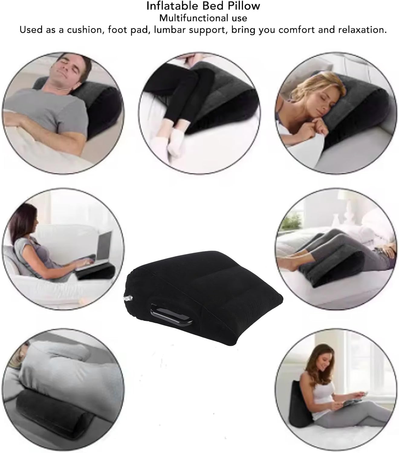 FOSA Inflatable Wedge Pillow for Sleeping and Travel 1