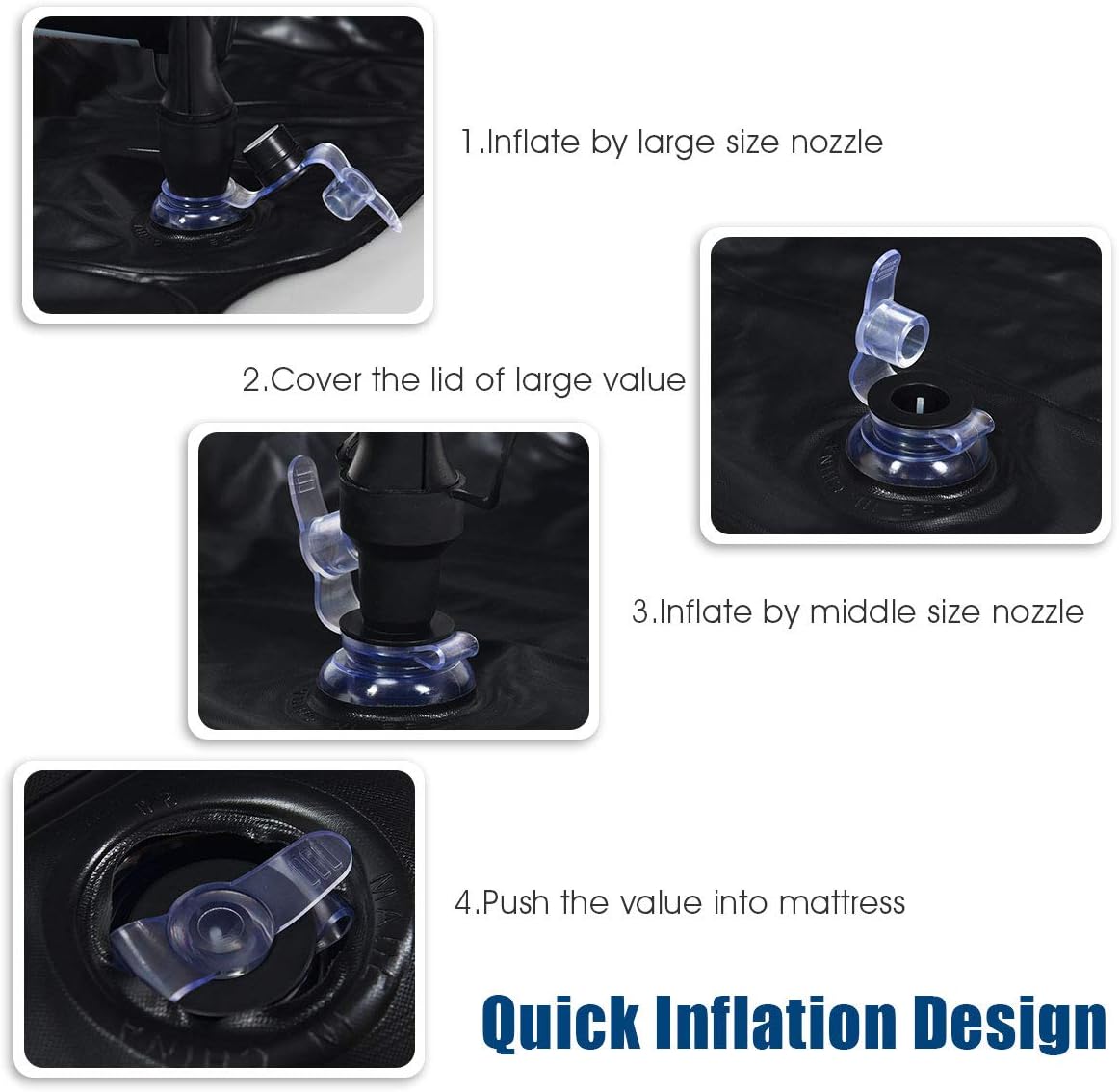 Goplus Inflatable Car Bed Mattress with Pillow and Air Pump - Black