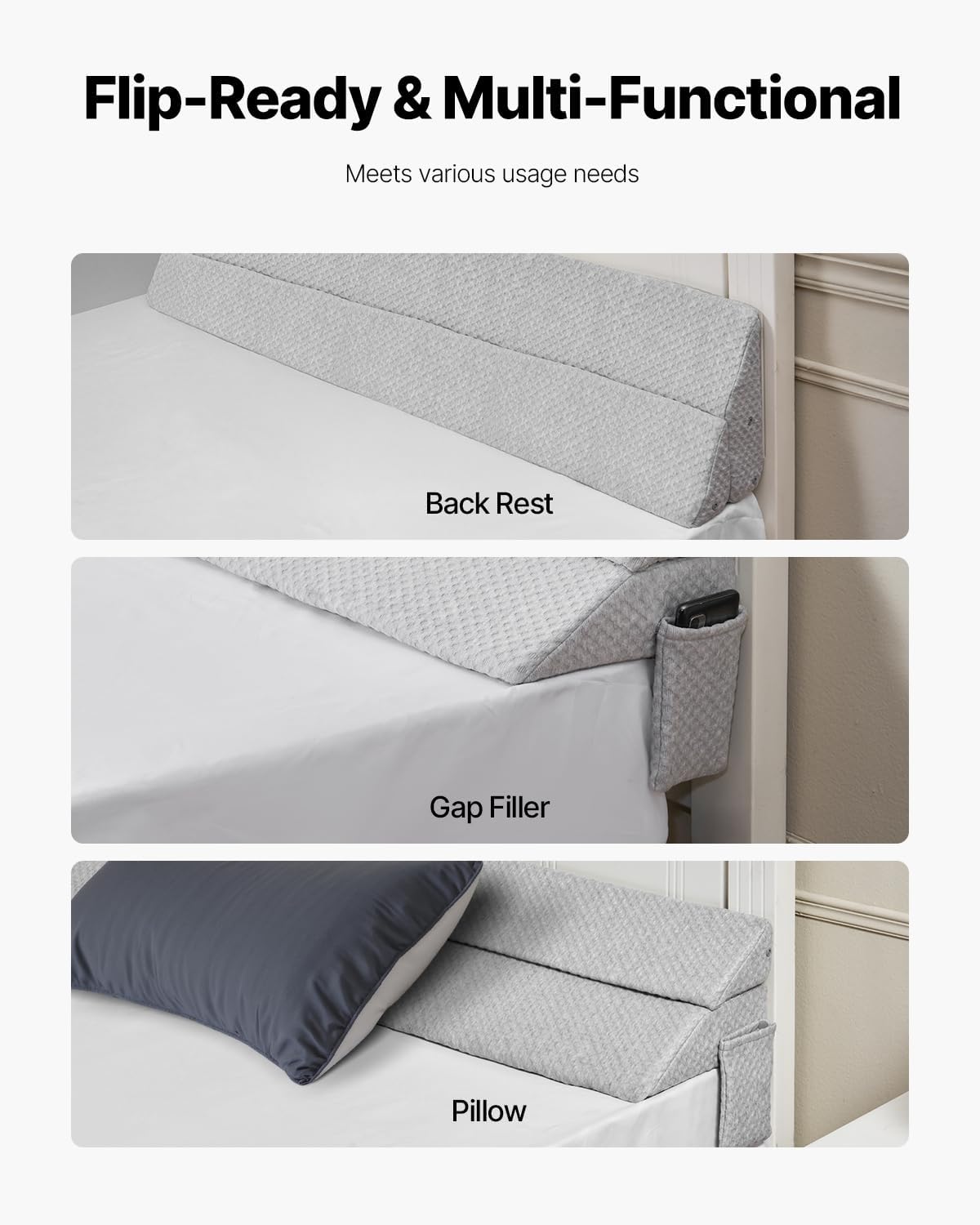 VEVOR Bed Gap Filler Pillow for Headboard