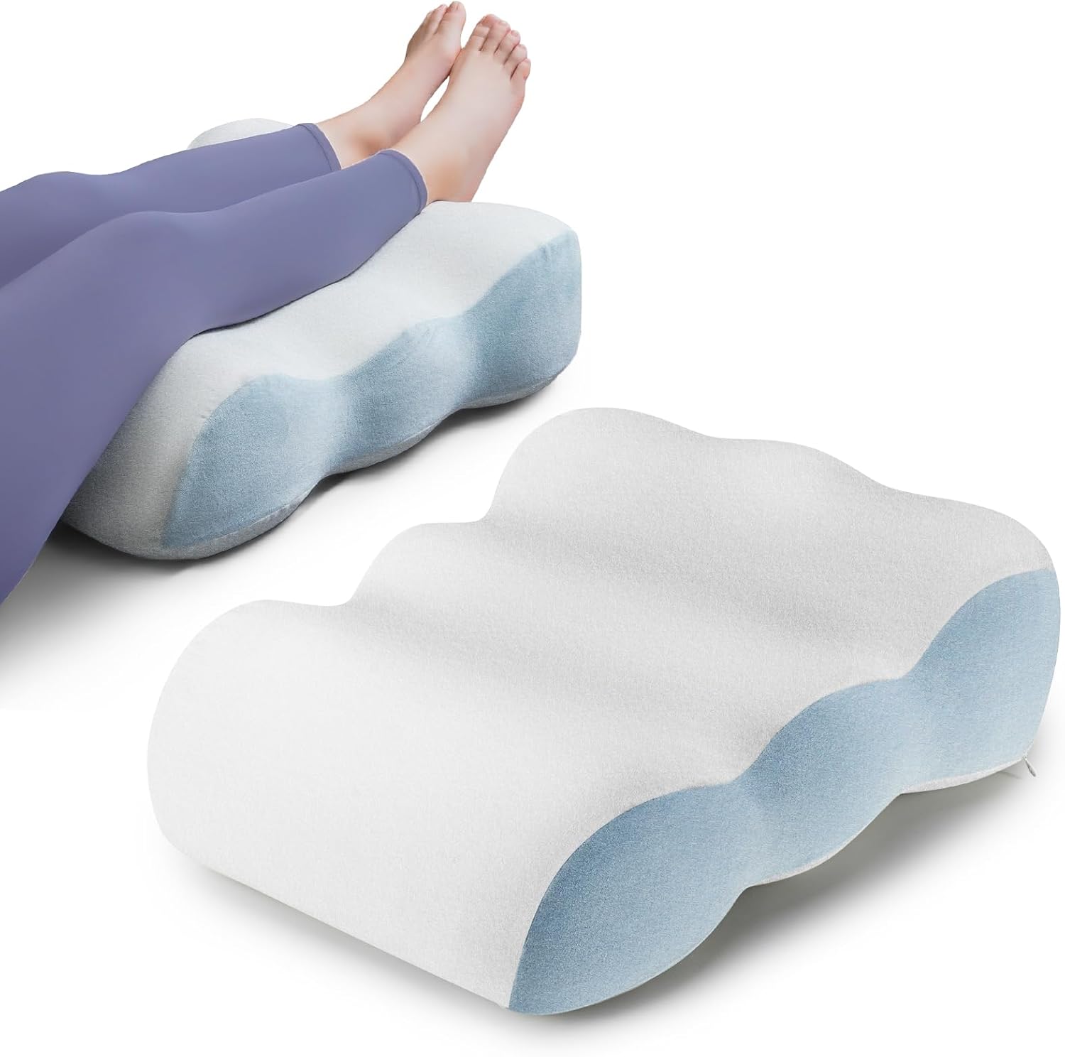 Leg Elevation Pillow for Back Sleepers 7 Height Comfort