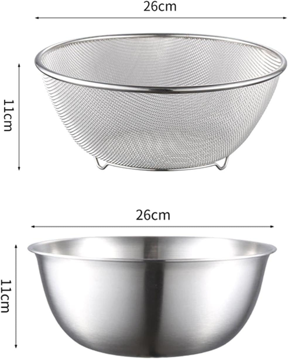 JISADER 2 Pieces Colander Bowl Set