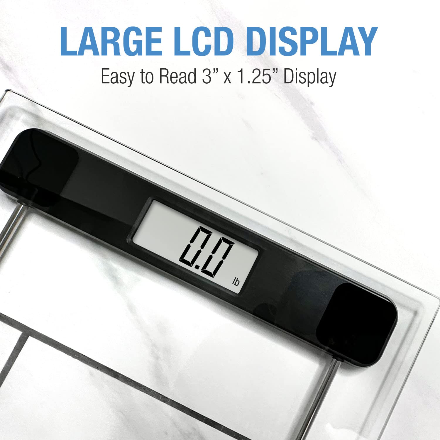 DMI Tempered Glass Digital Scale with Auto-on 440 LBS Capacity