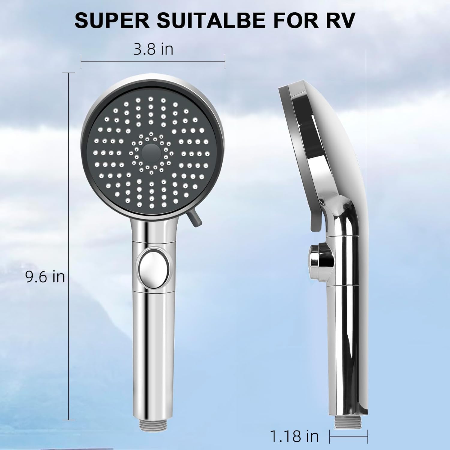 FOCSPROD 5 Mode RV Shower Head with Hose and On-Off Switch