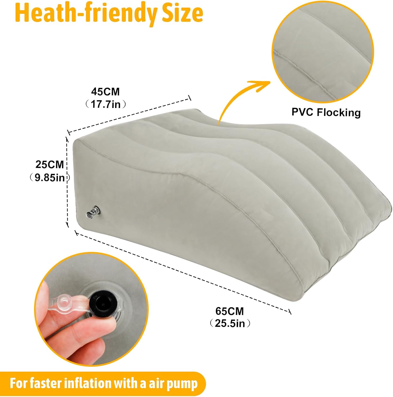 Inflatable Leg Elevation Pillow for Comfort and Swelling Relief