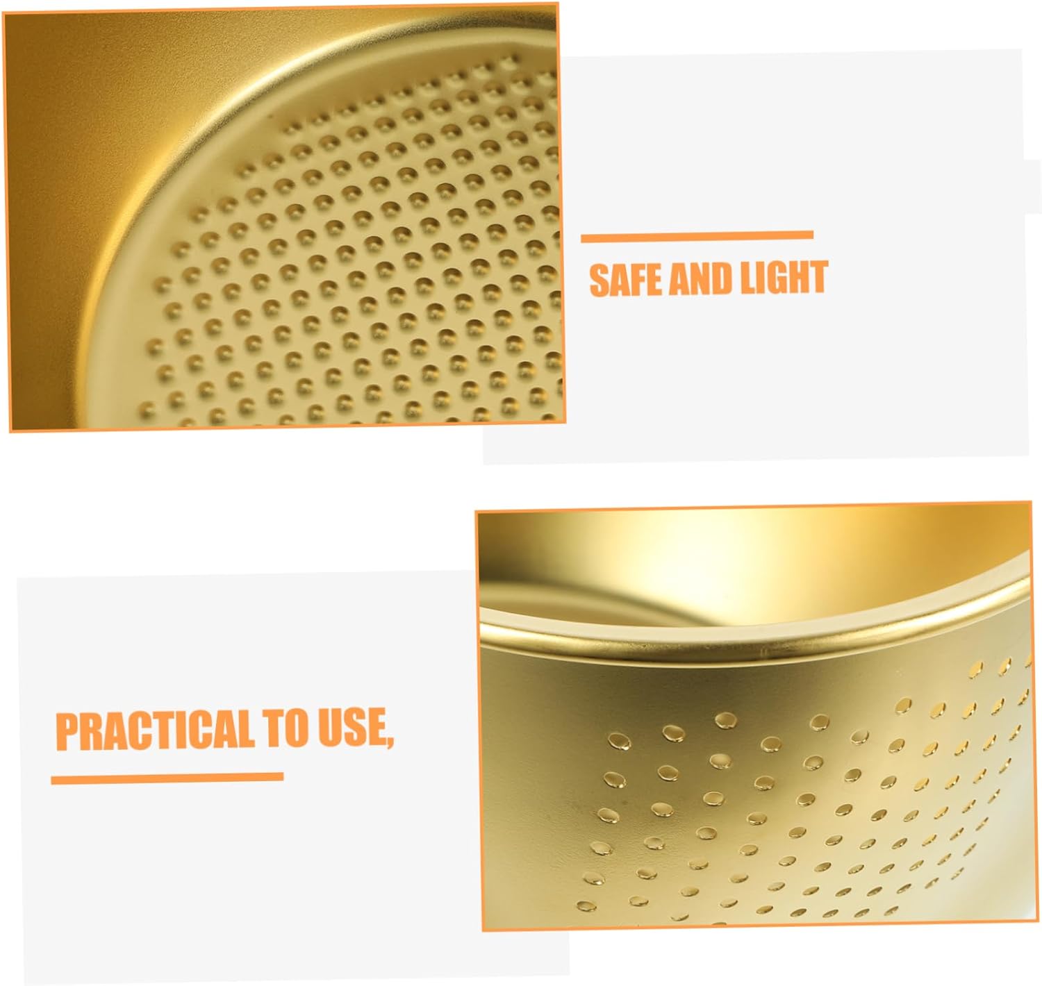 Hoement Stainless Steel Colander with Fine Mesh Drain Basket for Kitchen Use