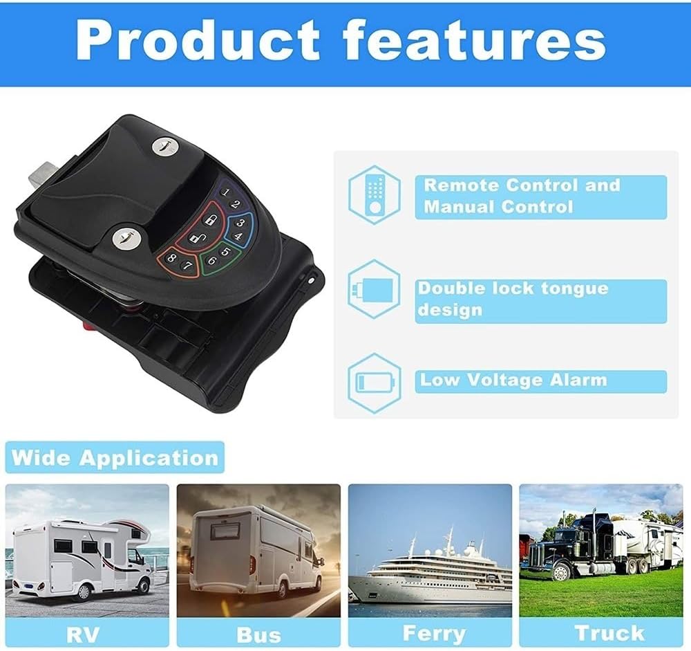 Keyless Entry RV Deadbolt with Wireless Remote Key