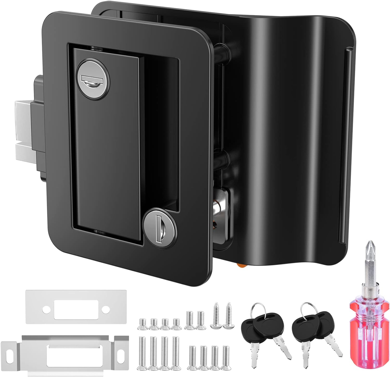 Ristow RV Entry Door Lock RL001 Black Key Lock