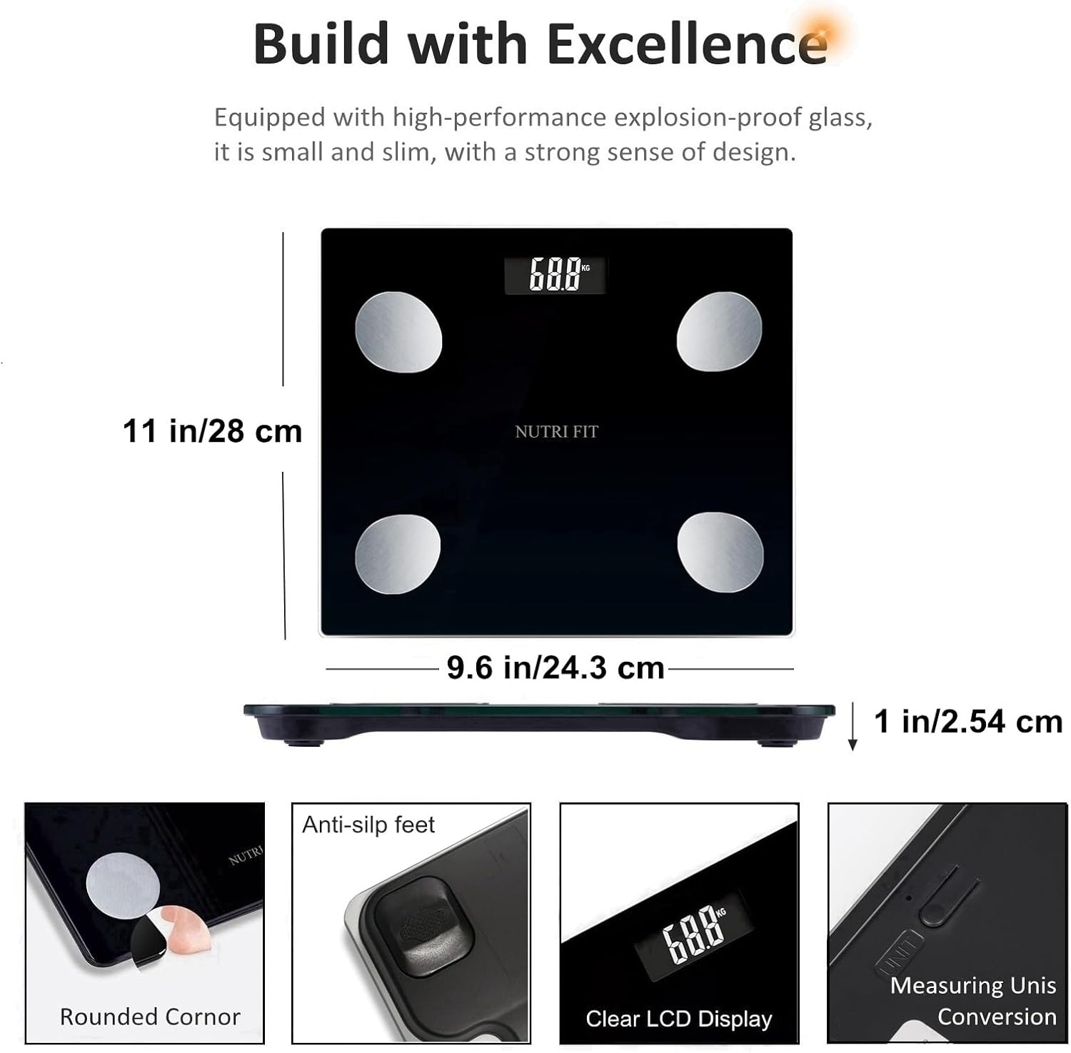 NUTRI FIT Digital Smart Scale with Bluetooth