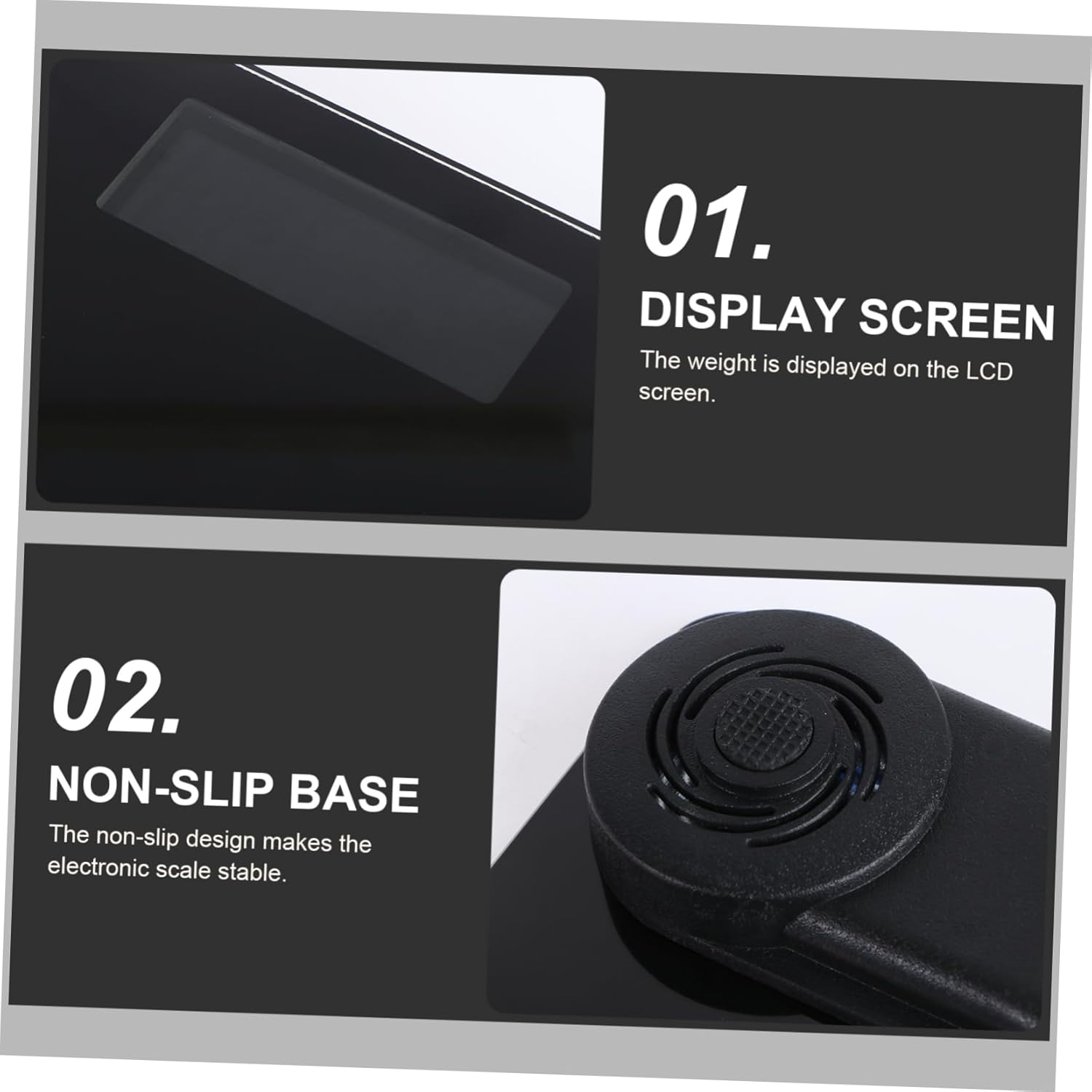 ORFOFE Digital Scales for Home Black LCD Display 01kg Precision