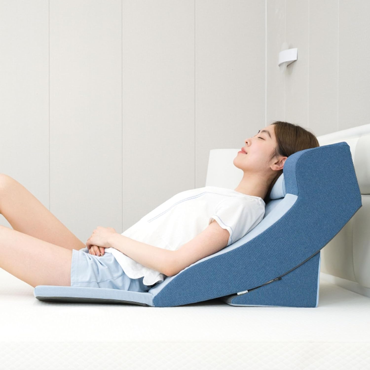 RENLXFI Blue Acid Reflux Pillow Travel