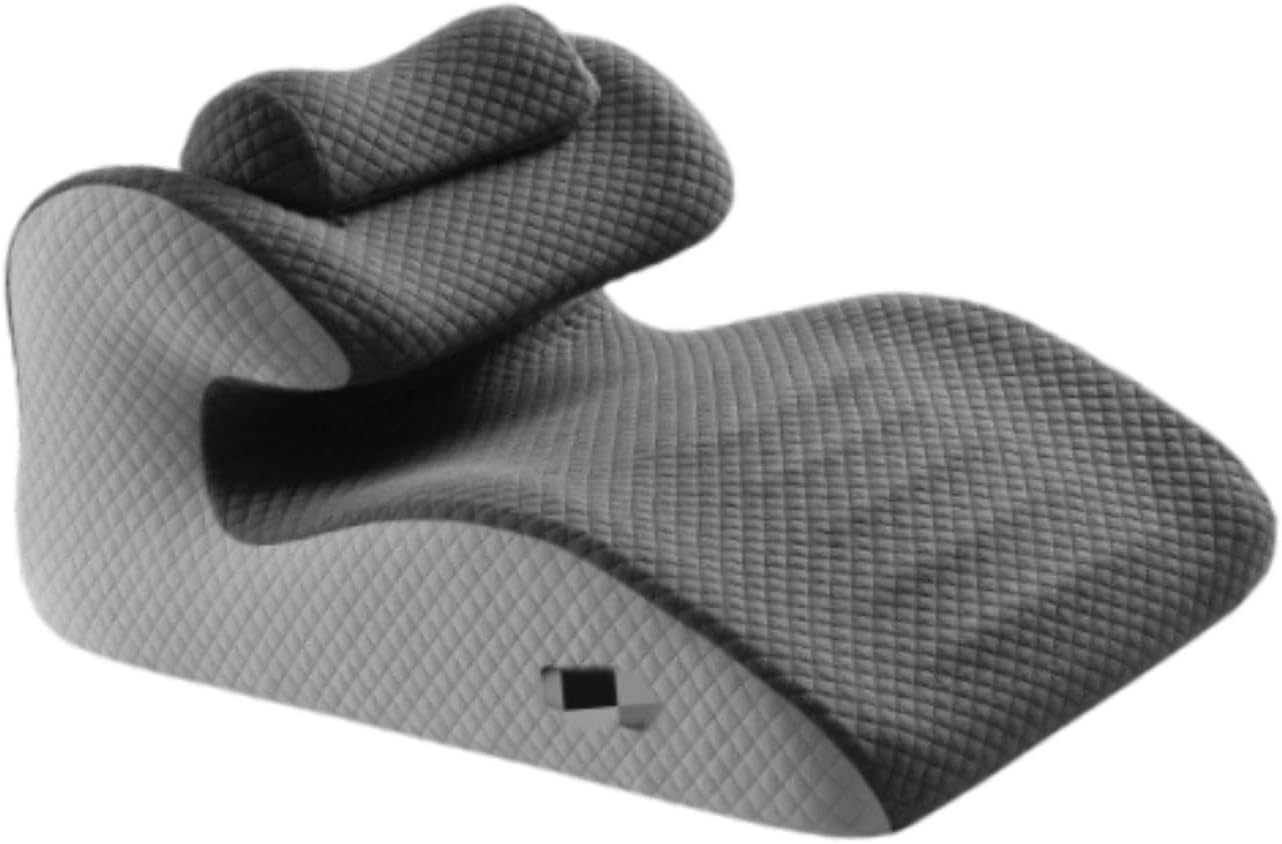 Memory Foam Bed Wedge Pillow for Prone Support Gray